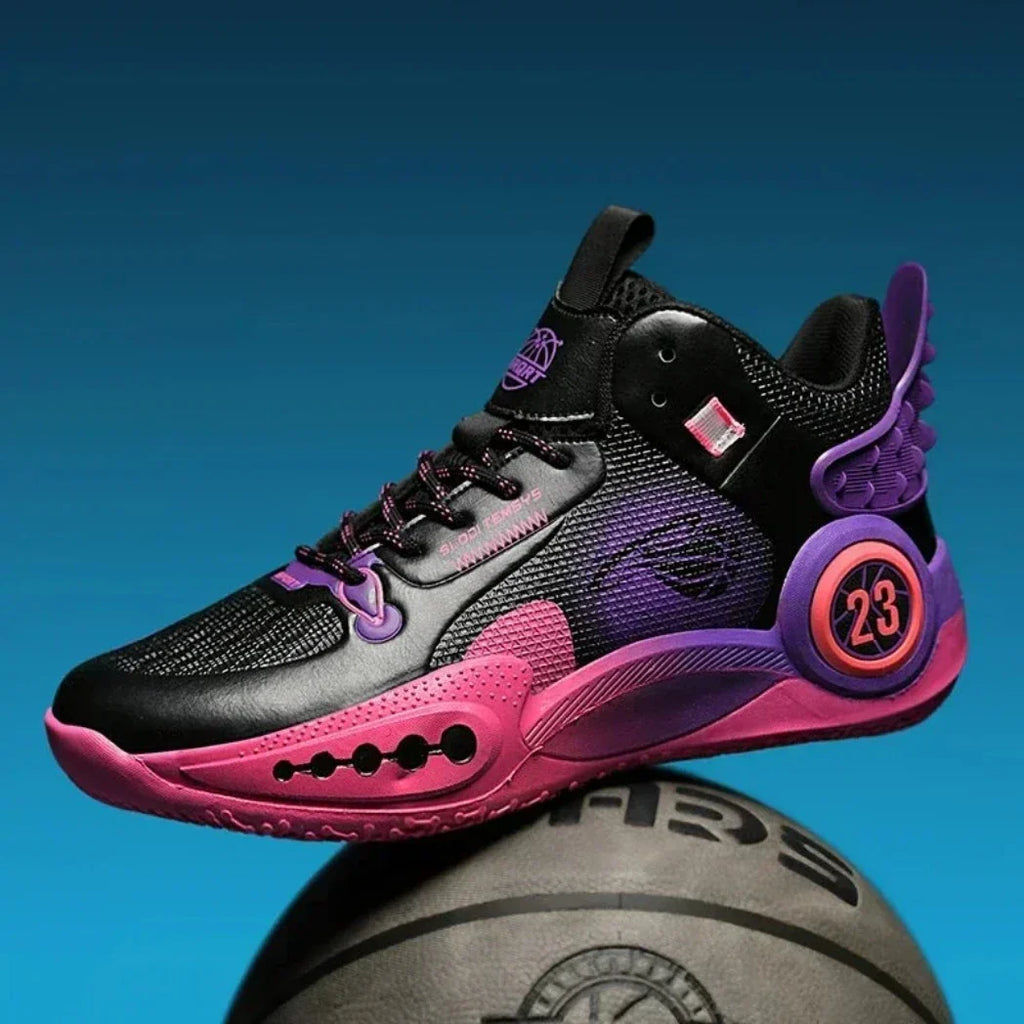 BF - Tênis De Vôlei e Basquete SprintFlow  + Meias de Brinde-Preto/Rosa