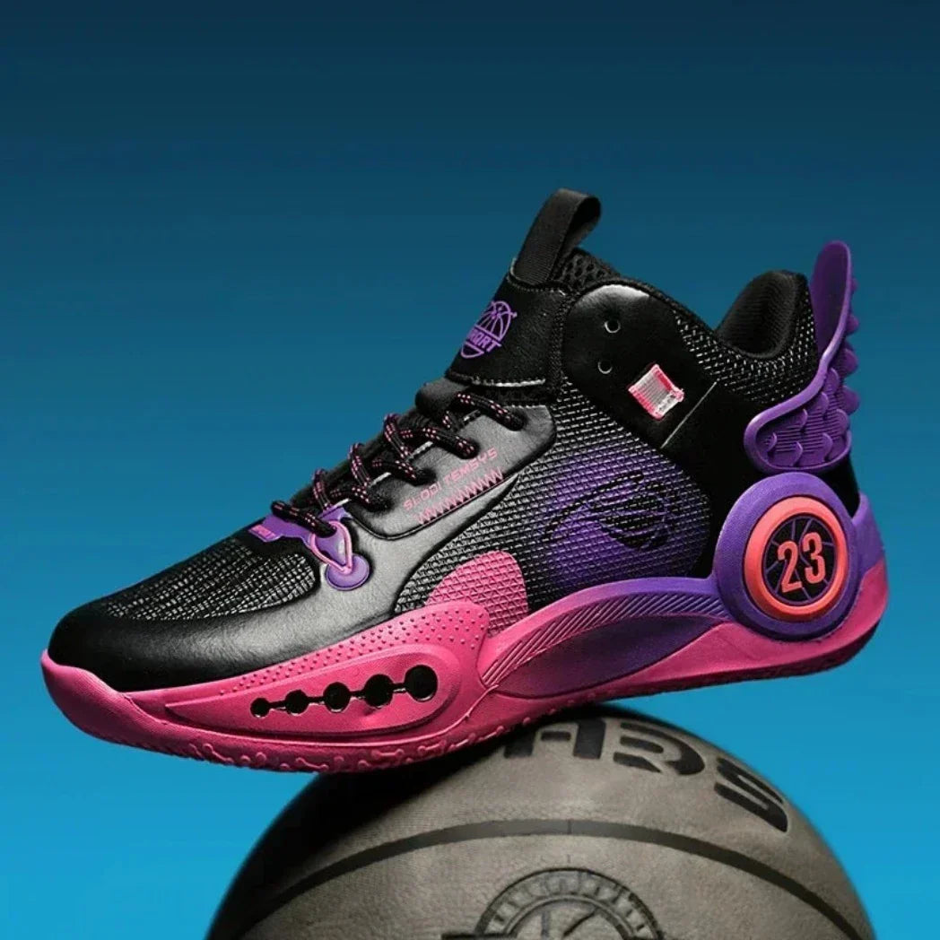 BF - Tênis De Vôlei e Basquete SprintFlow  + Meias de Brinde-Preto/Rosa
