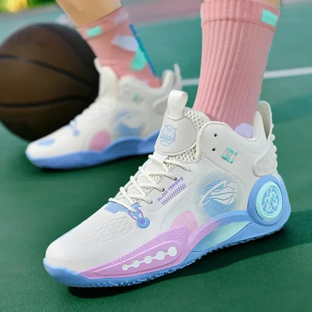 BF - Tênis De Vôlei e Basquete SprintFlow  + Meias de Brinde-Branco/Azul