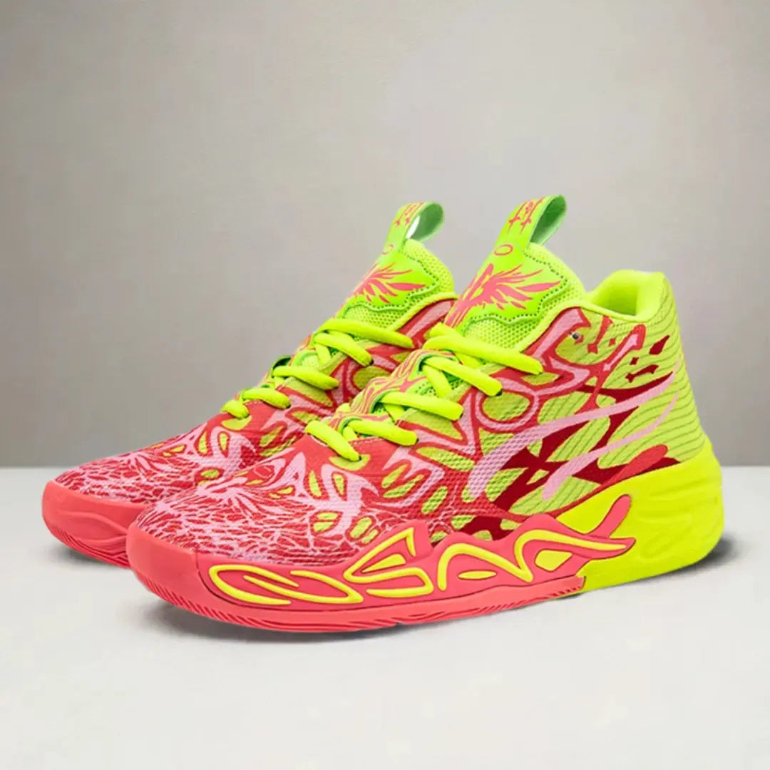 KIT Tênis de Vôlei Impact Blaze + Meias Grátis-Vermelho/Amarelo