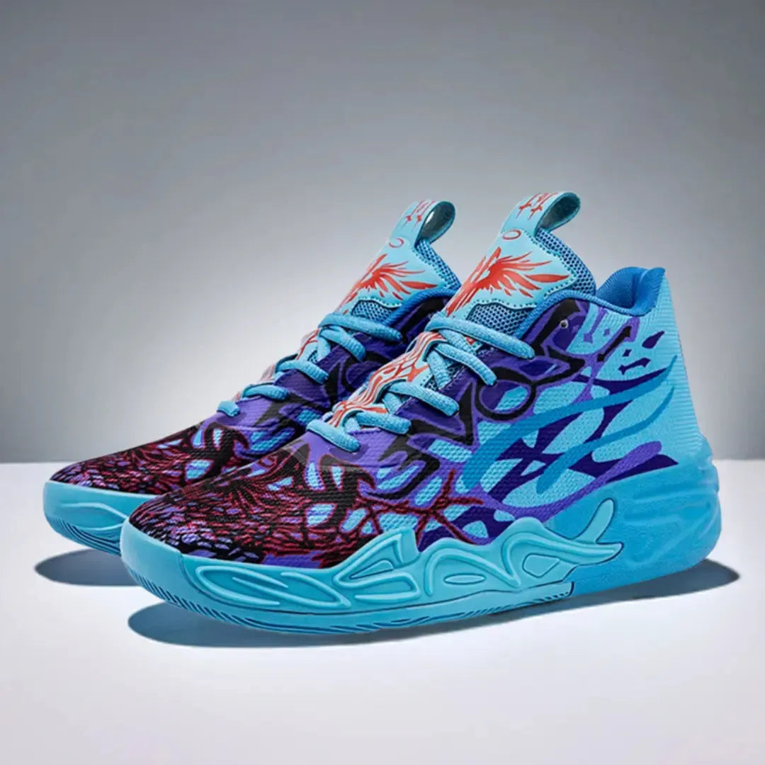 KIT Tênis de Vôlei Impact Blaze + Meias Grátis-Azul/Roxo