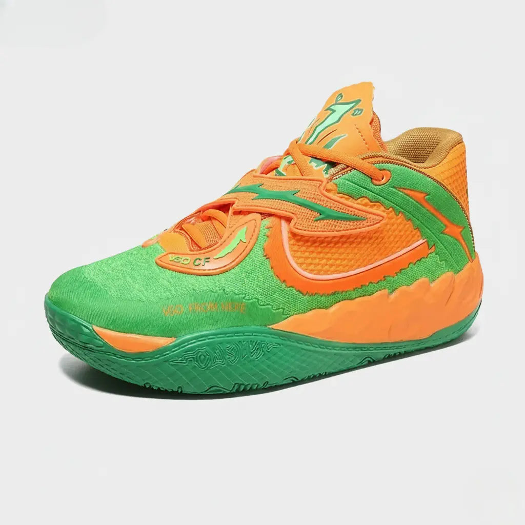Tênis de Vôlei Creed Pro -  Alto Desempenho Antiderrapante-Verde/Laranja