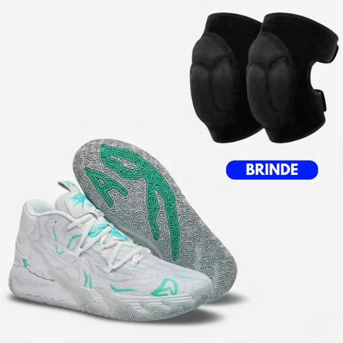 KIT Tênis de Vôlei AeroDunk + Joelheira de Brinde-Branco