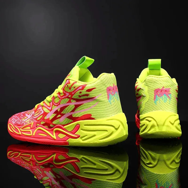 KIT Tênis de Vôlei Impact Blaze + Meias Grátis-Vermelho/Amarelo